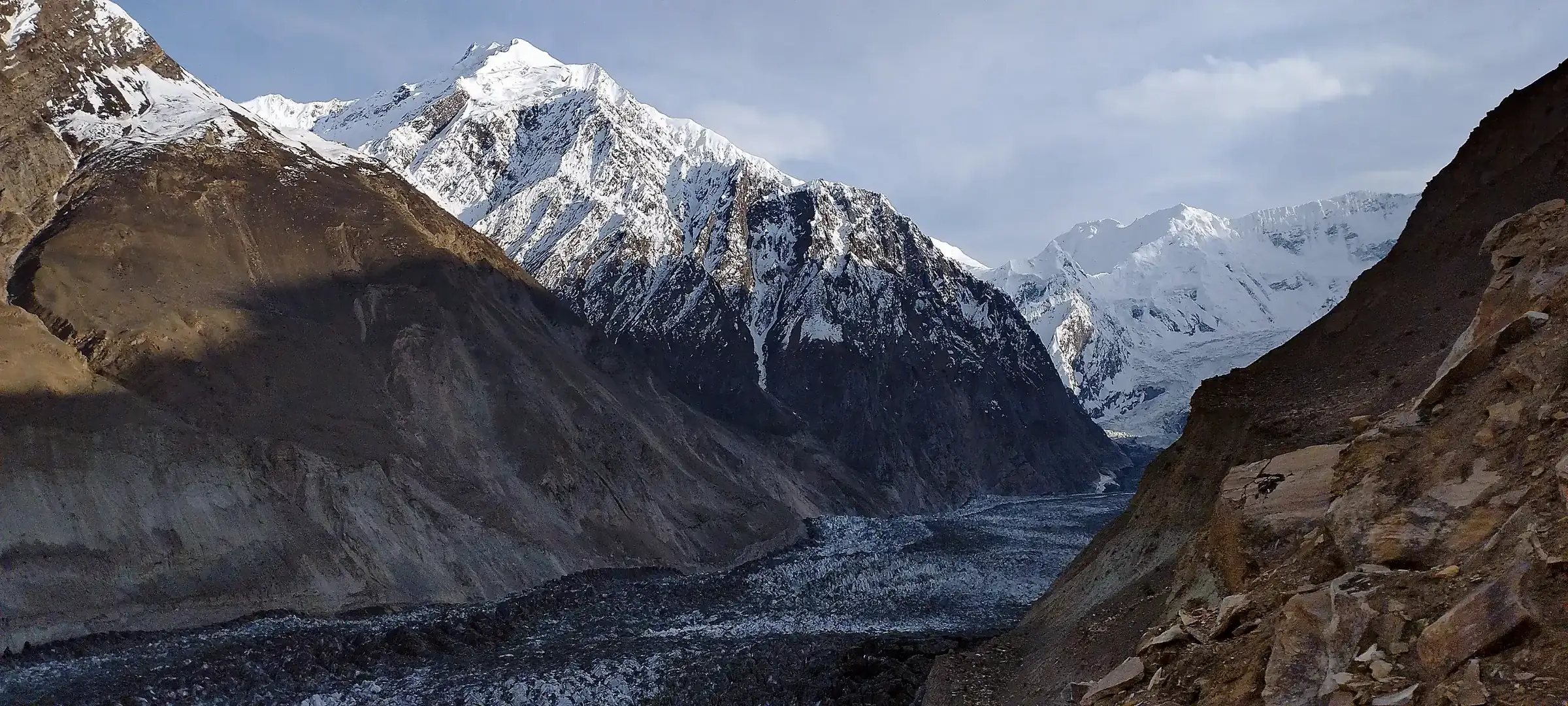 Snow peaks over the Skardu valley
